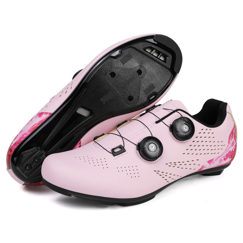 Road bike lock shoe set breathable cycling shoes men and women professional bicycle shoes power
