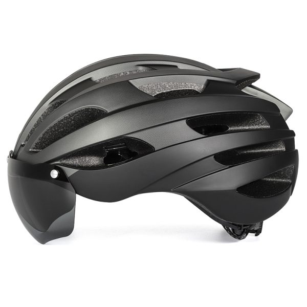 Lightweight and comfortable road mountain cycling helmet goggles one-piece cycling bicycle helmet - Image 2