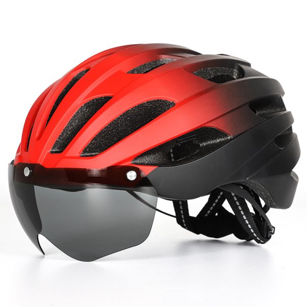 Lightweight and comfortable road mountain cycling helmet goggles one-piece cycling bicycle helmet