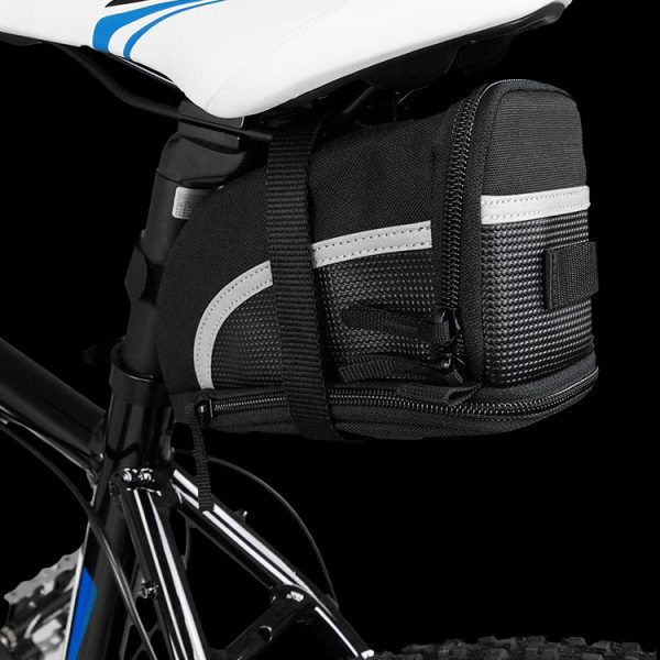 Mountain bike tail bag night reflective bicycle rear saddle bag - Image 2