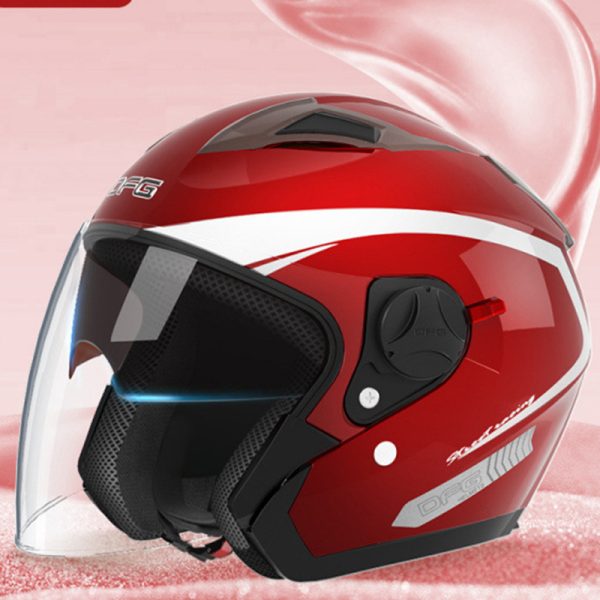 Battery electric vehicle motorcycle helmet four seasons half helmet men and women - Image 3