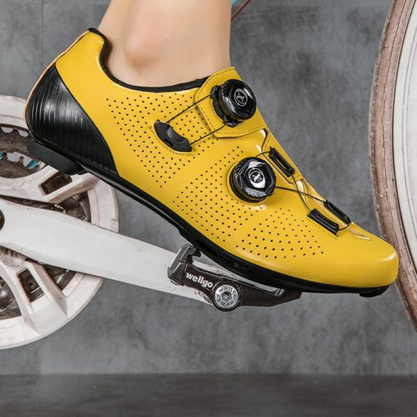 Lockable cycling shoes, double buckle lock shoes, men's and women's road bicycle hard-soled power-assist shoes - Image 3