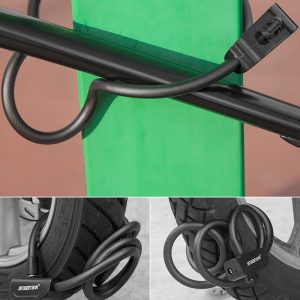 coiled cable lock for bike