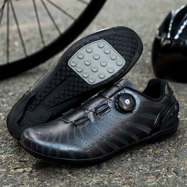 Luminous road cycling shoes lightweight colorful bicycle lockless shoes - Image 2