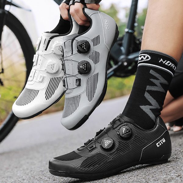 Road bike lock shoe set hard sole breathable men's and women's cycling shoes