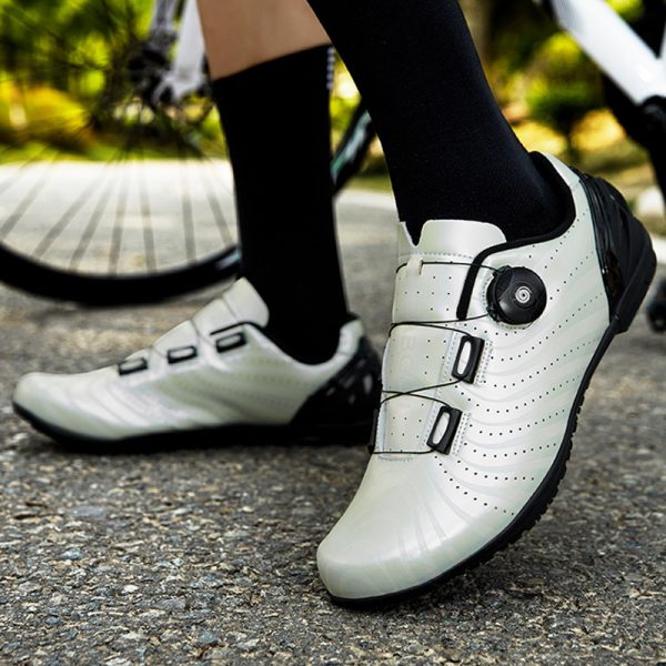 Luminous road cycling shoes lightweight colorful bicycle lockless shoes - Image 3
