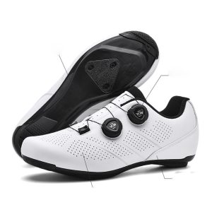 Breathable PU Cycling Shoes with Buckle