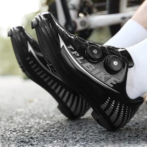 Cycling shoes spring men's and women's road bicycle lock shoes power hard bottom cycling shoes