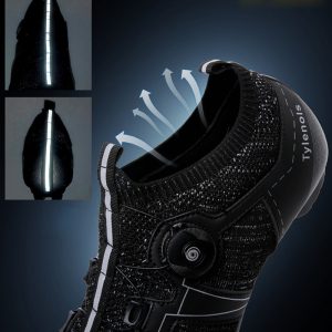 reflective cycling shoes with breathable lining