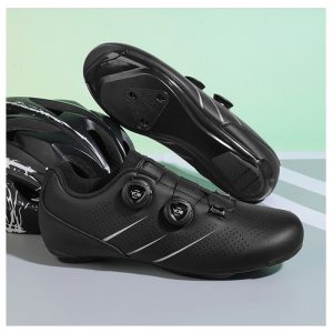 Lockable cycling shoes double buckle lock shoes men's and women's road bicycle power shoes hard sole