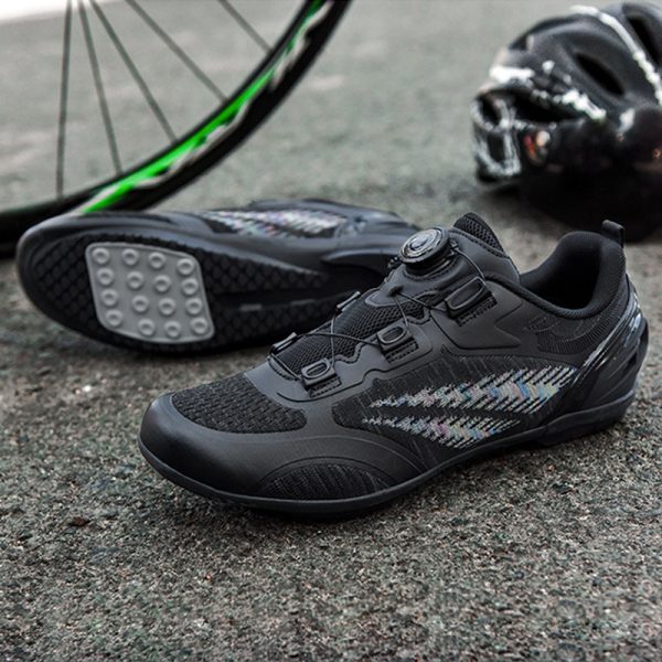 Flyknit lockless cycling shoes hard sole men's and women's road shoes outdoor cycling shoes - Image 2