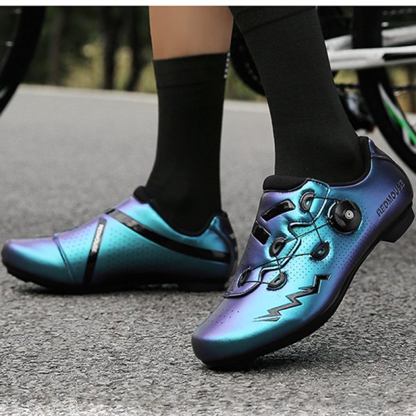 Outdoor road men's and women's lockable bicycle hard-soled dynamic cycling shoes - Image 3