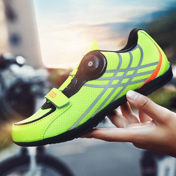 Summer breathable bicycle cycling non-locking shoes men's and women's cycling shoes mesh cycling sports shoes rubber sole