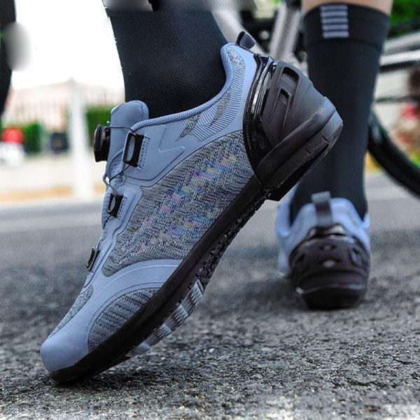 Flyknit lockless cycling shoes hard sole men's and women's road shoes outdoor cycling shoes - Image 3