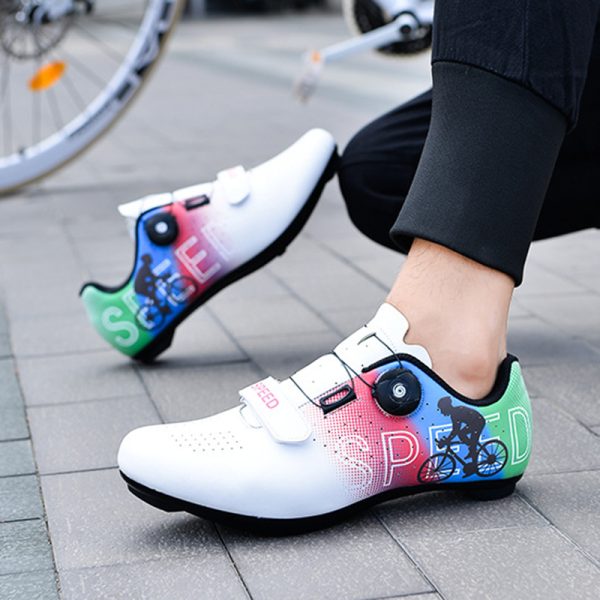 Road bike lock shoes hard sole breathable cycling shoes cycling shoes lock shoes - Image 3