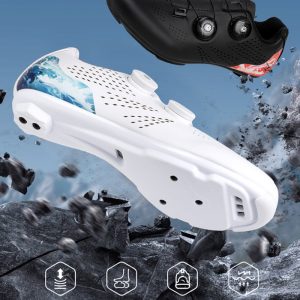 Cycling shoes dual rotating buckle