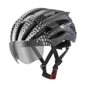 Goggles Helmet Bicycle One-piece Helmet Mountain Road Bicycle Cycling Hat Helmet Equipment