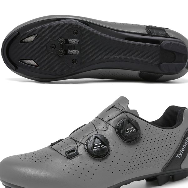 Cycling shoes men's road bike lock shoes breathable bicycle shoes cycling shoes - Image 4