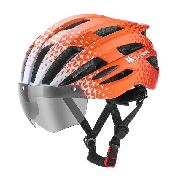 Goggles Helmet Bicycle One-piece Helmet Mountain Road Bicycle Cycling Hat Helmet Equipment - Image 2