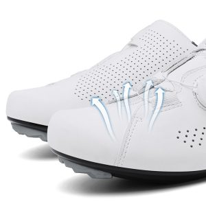 Microfiber cycling shoe upper