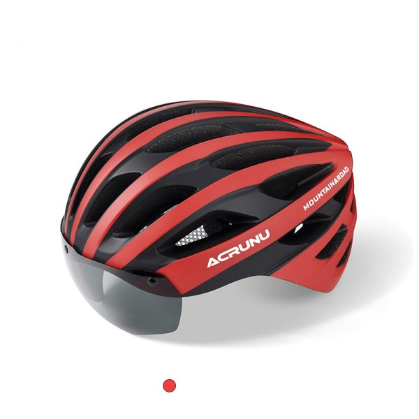 Bicycle one-piece goggles helmet mountain road bicycle magnetic suction light safety hat cycling equipment - Image 4