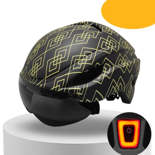 Magnetic goggles cycling helmet with detachable taillight mountain bike road bike helmet - Image 2