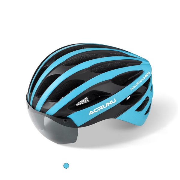 Bicycle one-piece goggles helmet mountain road bicycle magnetic suction light safety hat cycling equipment - Image 2