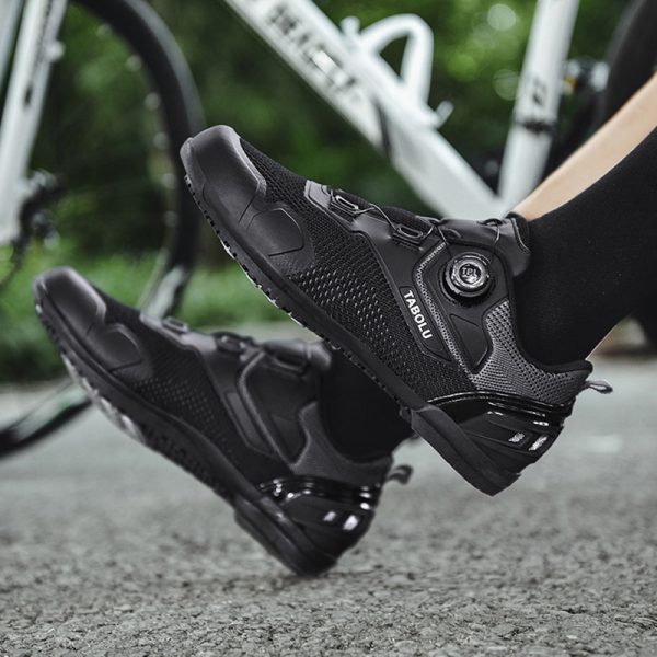 Breathable bicycle shoes cycling shoes men's and women's road bike lock shoes bicycle power shoes - Image 3