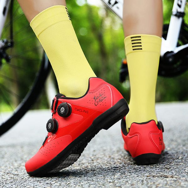 Lightweight breathable bicycle cycling lockless shoes outdoor sports road four seasons cycling shoes - Image 4