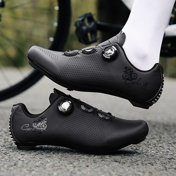 Lockable cycling shoes road bike automatic knob lock bicycle lock shoes - Image 2