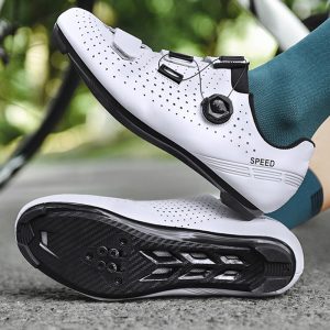 Power cycling shoes Leisure hard-soled road bike lock shoes Hard-soled cycling shoes