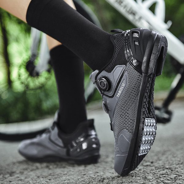 Breathable bicycle shoes cycling shoes men's and women's road bike lock shoes bicycle power shoes