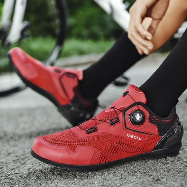 Breathable bicycle shoes cycling shoes men's and women's road bike lock shoes bicycle power shoes - Image 2