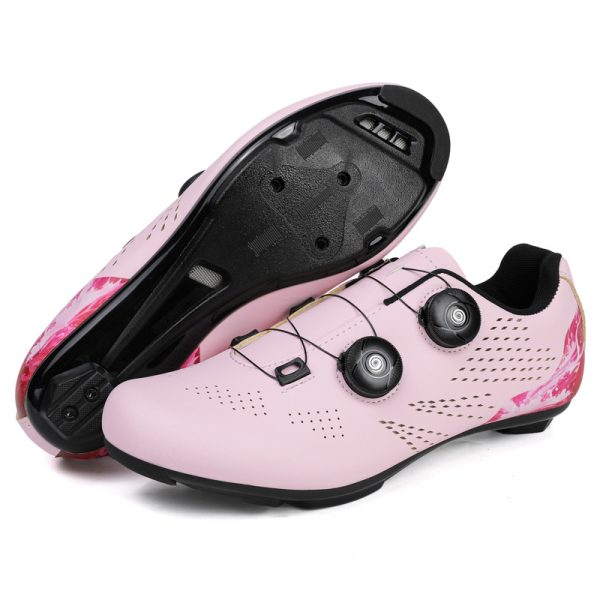 Road bike lock shoe set breathable cycling shoes men and women professional bicycle shoes power - Image 4