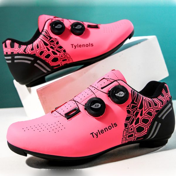 Bicycle men's and women's cycling shoes road bike lock shoes breathable dynamic cycling shoes - Image 5