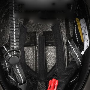 helmet with liner and insect net