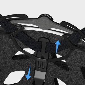 Helmet with adjustable dial fit system