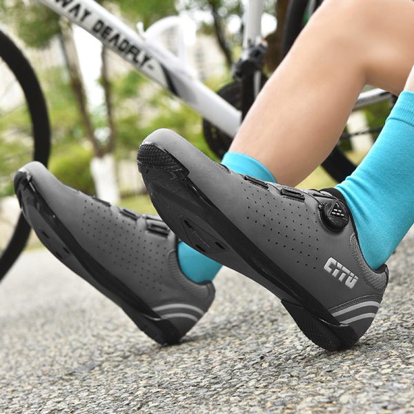 Hollow road bike lock shoes cycling shoes road bike lock shoes hard sole cycling shoes - Image 2